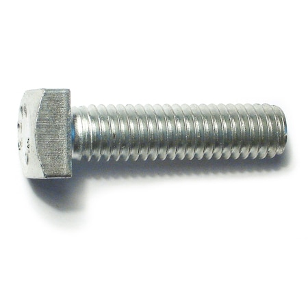 Midwest Fastener Square Head Bolt, Steel, Grade 2, Zinc Plated, 3/8"-16 Thread Size, 1-1/2" Lg, 10 PK 71723